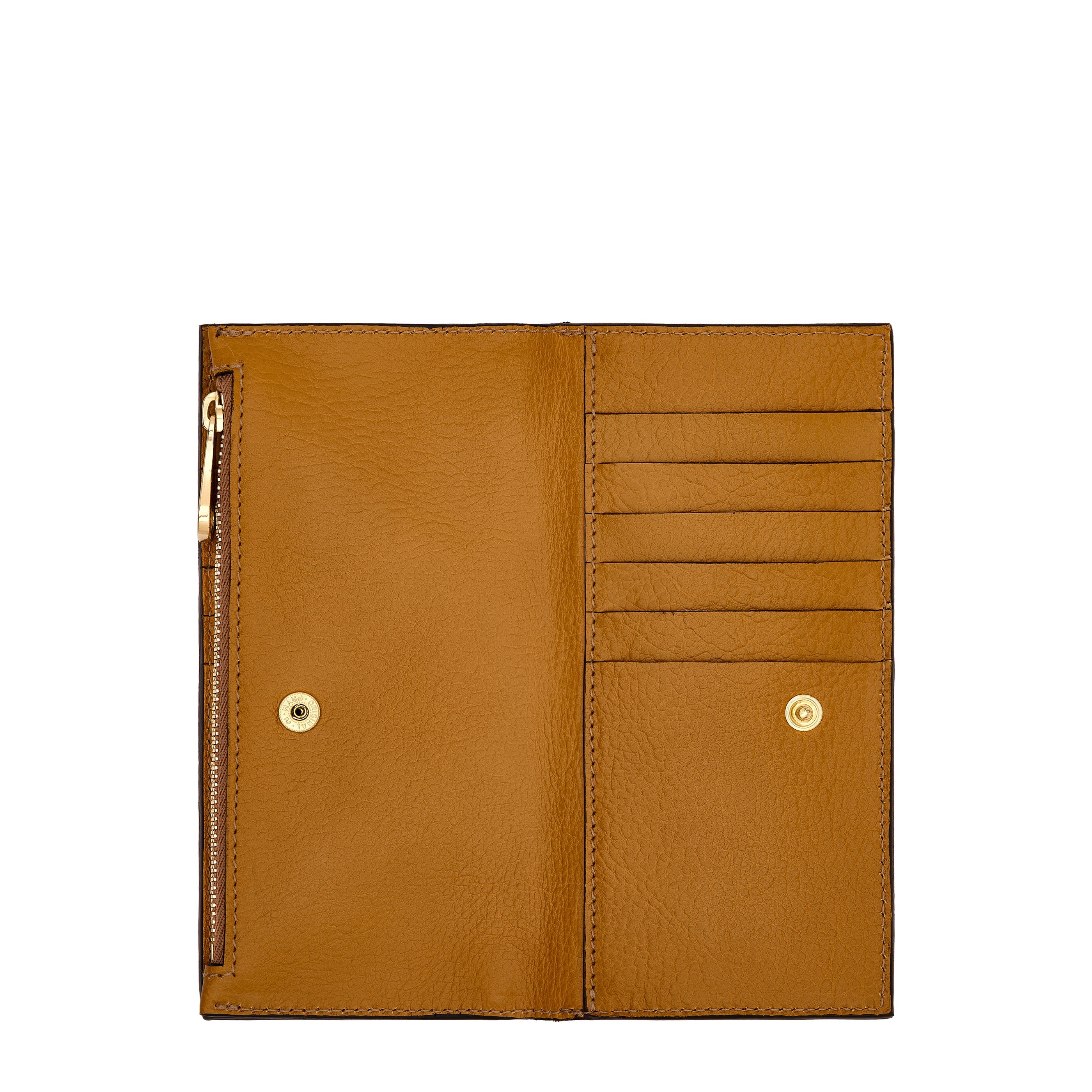 Storia | Women's wallet in leather color yellow narciso — 
back or detail view
 — 3 of 4