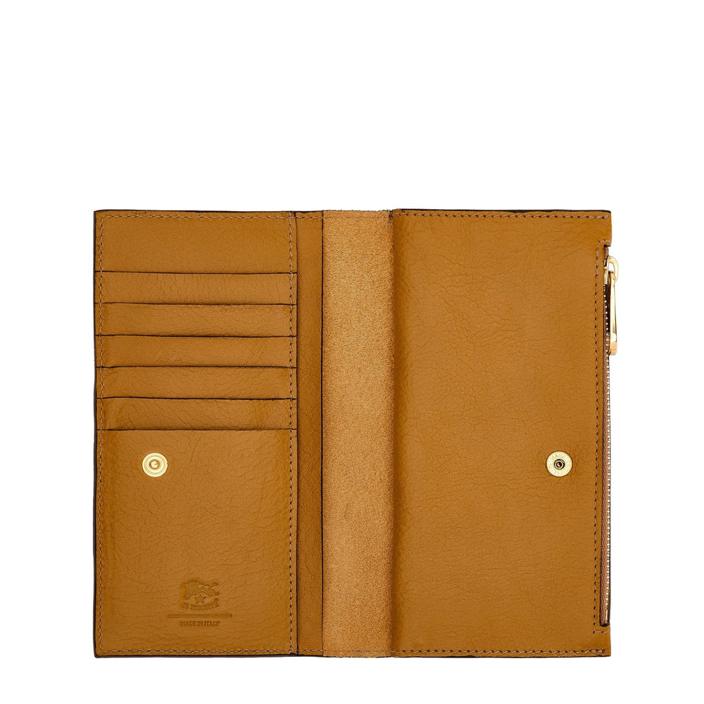 Storia | Women's wallet in leather color yellow narciso — 
interior detail view
 — 4 of 4