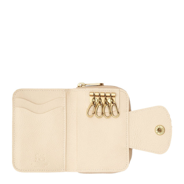 Acero | Women's small wallet in calf leather color ivory