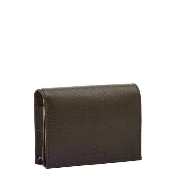 Oliveta | Portefeuille zippé pour femme en cuir couleur noir