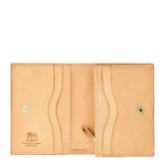 Oliveta | Portefeuille zippé pour femme en cuir couleur naturel