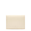 Oliveta | Portefeuille zippé pour femme en cuir couleur lait