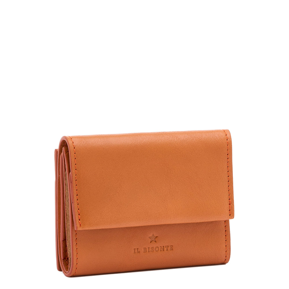 Anna | Women's small wallet in leather color caramel