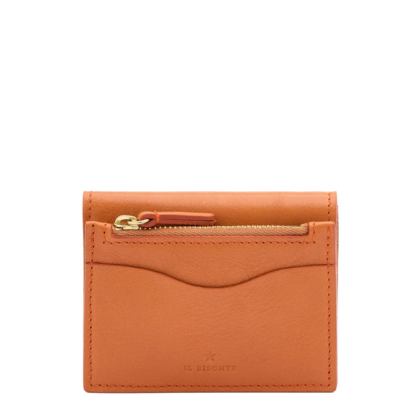 Anna | Women's small wallet in leather color caramel