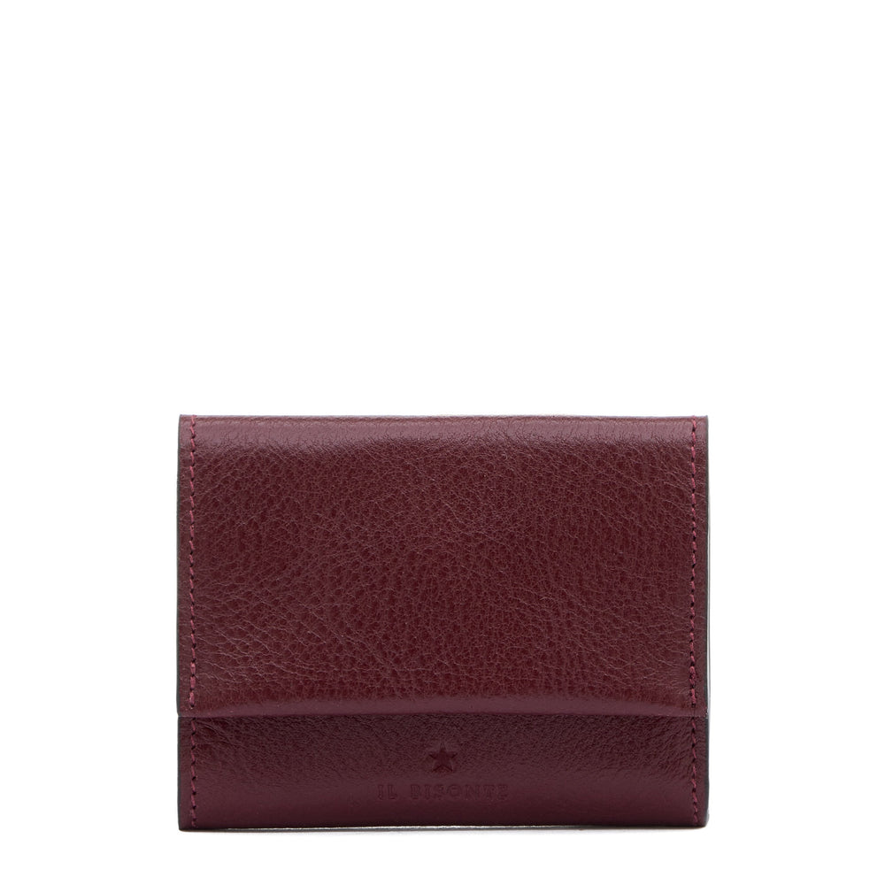 Anna | Portafoglio piccolo da donna in pelle colore amarena — 
front view
 — 1 of 5