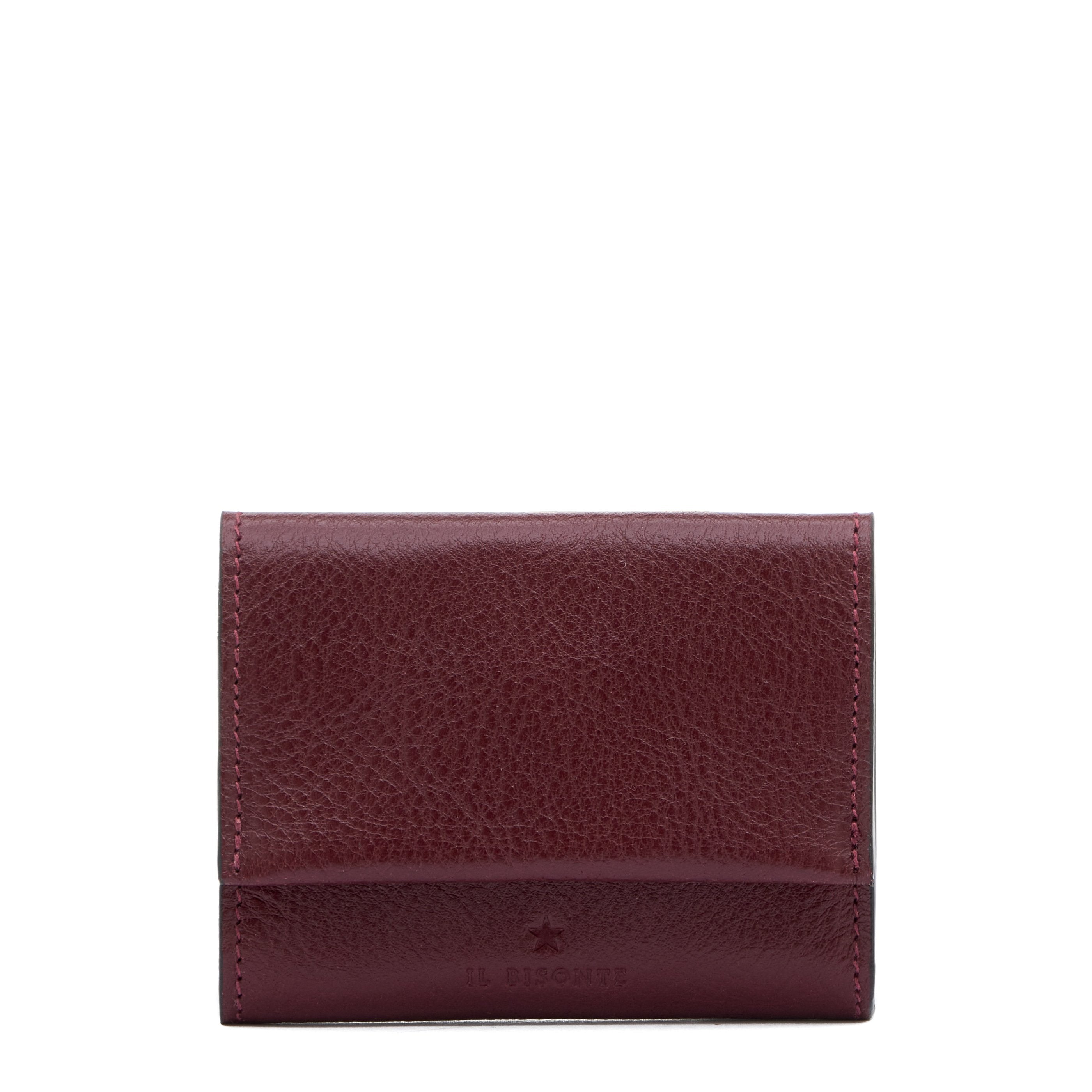 Anna | Portafoglio piccolo da donna in pelle colore amarena — 
front view
 — 1 of 5