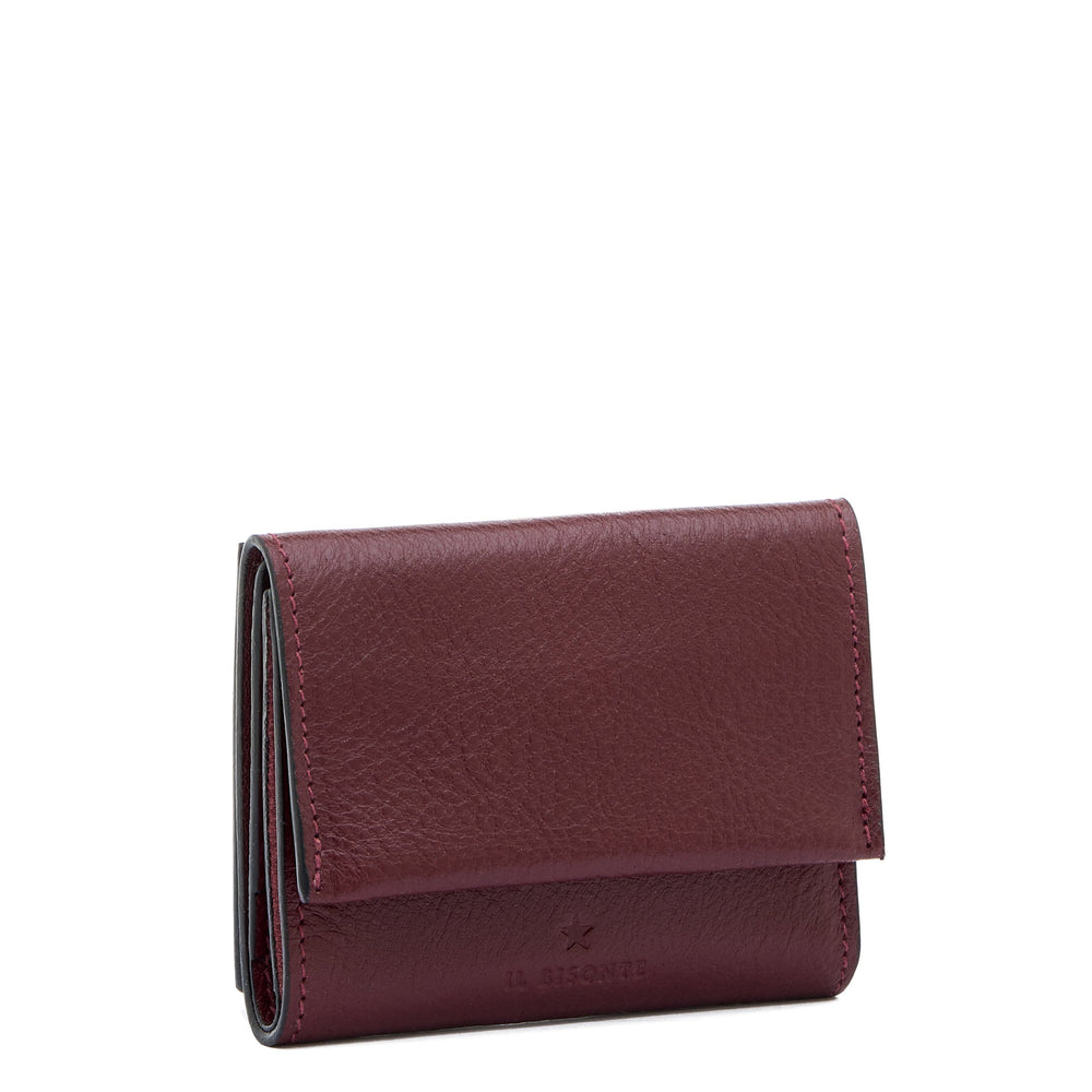 Anna | Portafoglio piccolo da donna in pelle colore amarena — 
side view
 — 2 of 5