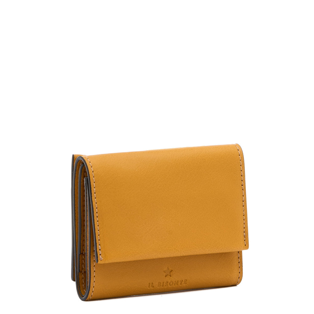 Anna | Portafoglio piccolo da donna in pelle colore giallo narciso — 
side view
 — 2 of 5