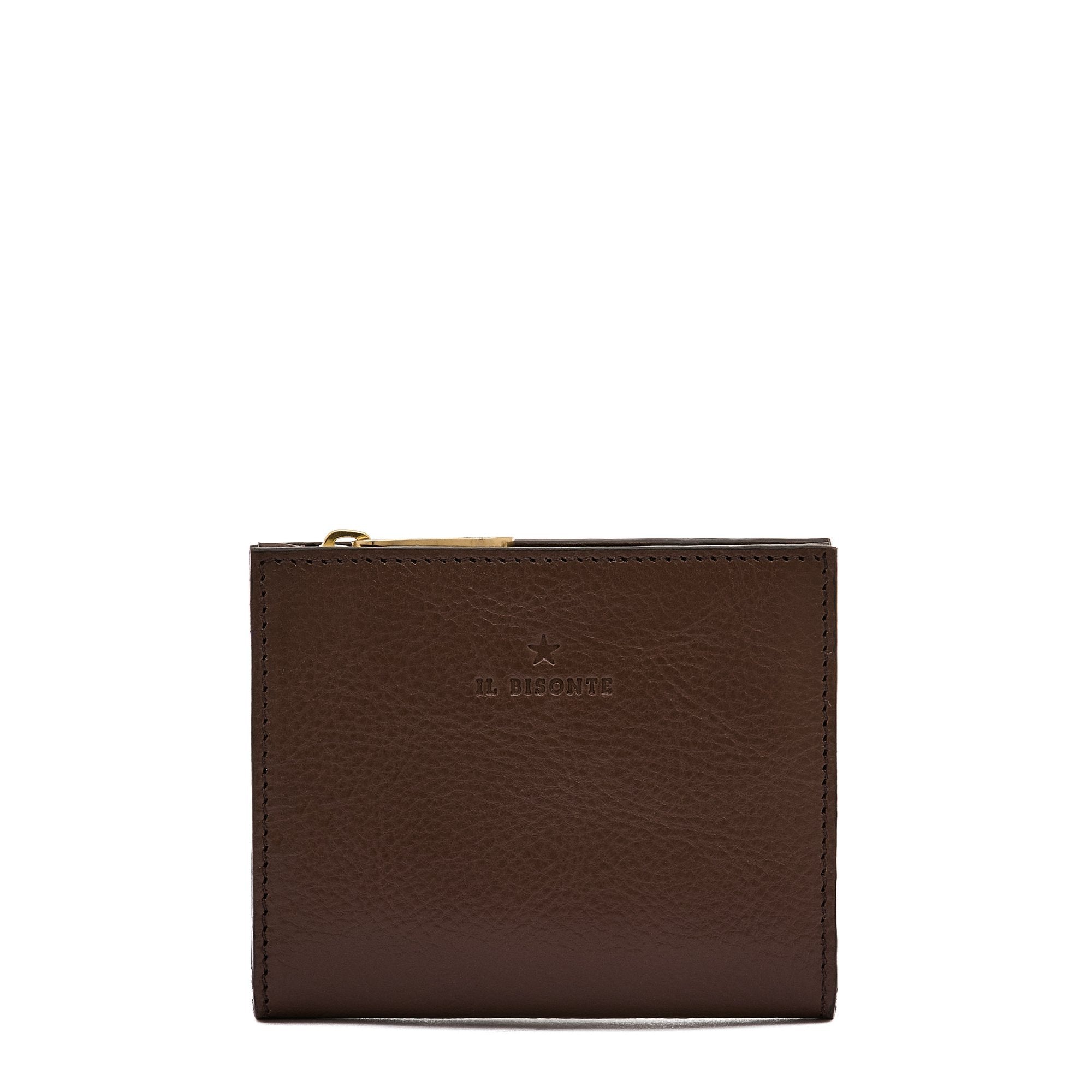 Storia | Portafoglio piccolo da donna in pelle colore marrone tabacco — 
front view
 — 1 of 4