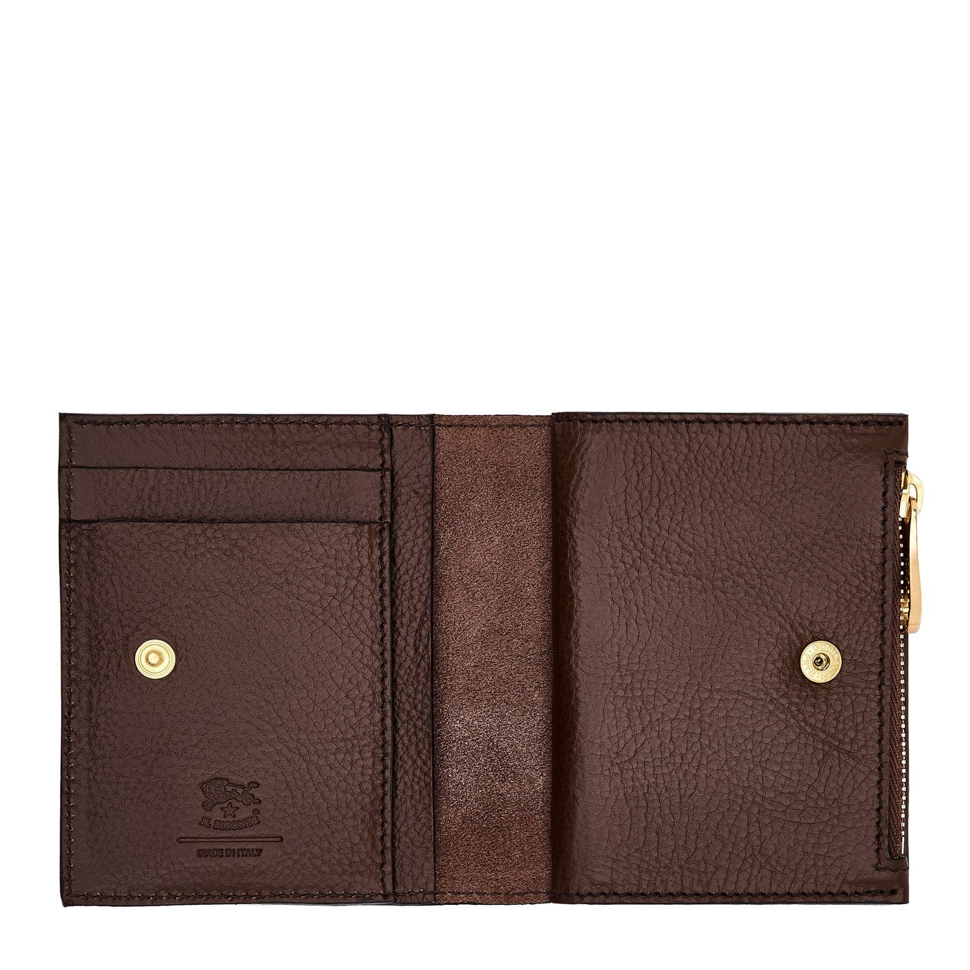Storia | Portafoglio piccolo da donna in pelle colore marrone tabacco — 
interior detail view
 — 4 of 4