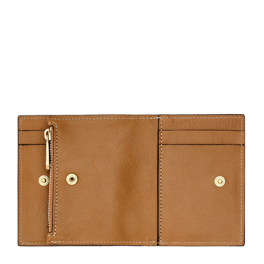 Storia | Portafoglio piccolo da donna in pelle colore gianduia — 
back or detail view
 — 3 of 4