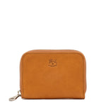 Cestello | Men's Zip Around Wallet in Vintage Leather color Natural
