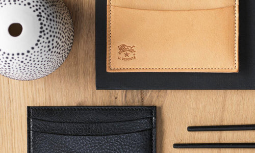 Feniglia | Men's bi-fold wallet in calf leather color black